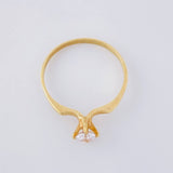 Embraced Solitaire Ring 1.65g / T7 3/4 Yellow Gold 18K