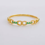Interspersed Links Ring 1g / T7 1/4 Yellow Gold 18K