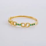 Interspersed Links Ring 1g / T7 1/4 Yellow Gold 18K