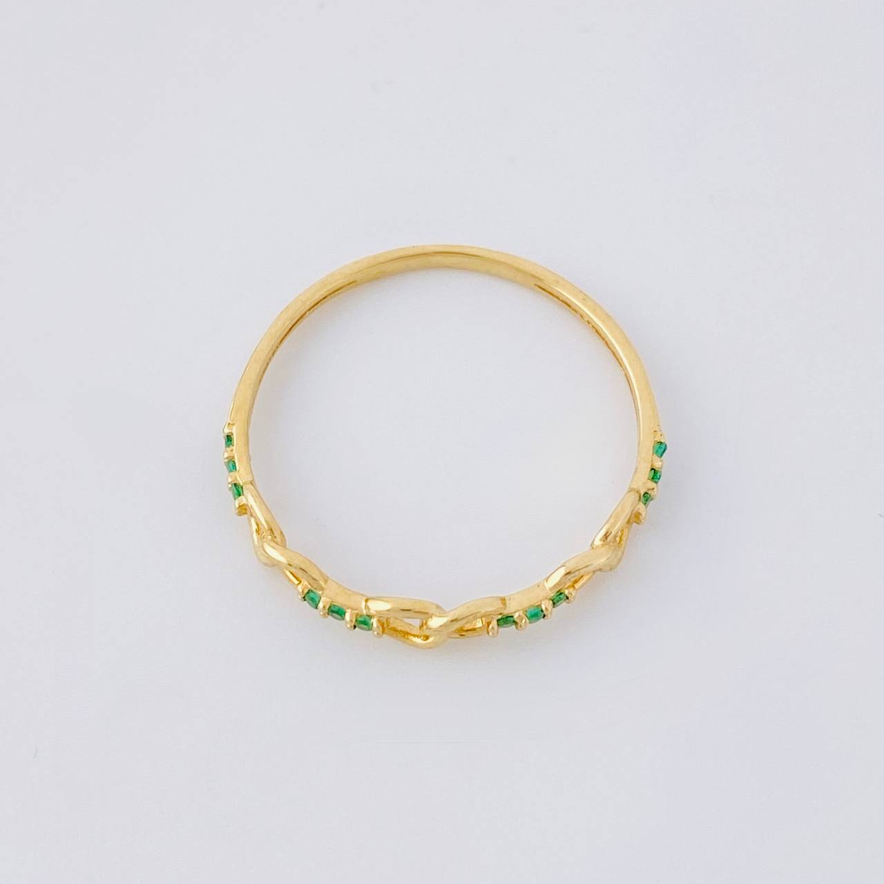Interspersed Links Ring 1g / T7 1/4 Yellow Gold 18K