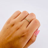 Interspersed Links Ring 1g / T7 1/4 Yellow Gold 18K