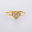 Dense Heart Ring 1g / T5 Yellow Gold 18K