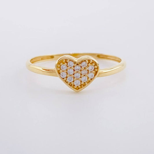 Dense Heart Ring 1g / T5 Yellow Gold 18K