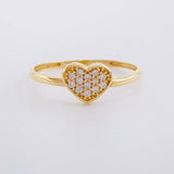 Dense Heart Ring 1g / T5 Yellow Gold 18K