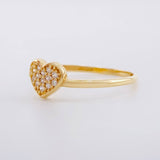 Dense Heart Ring 1g / T5 Yellow Gold 18K