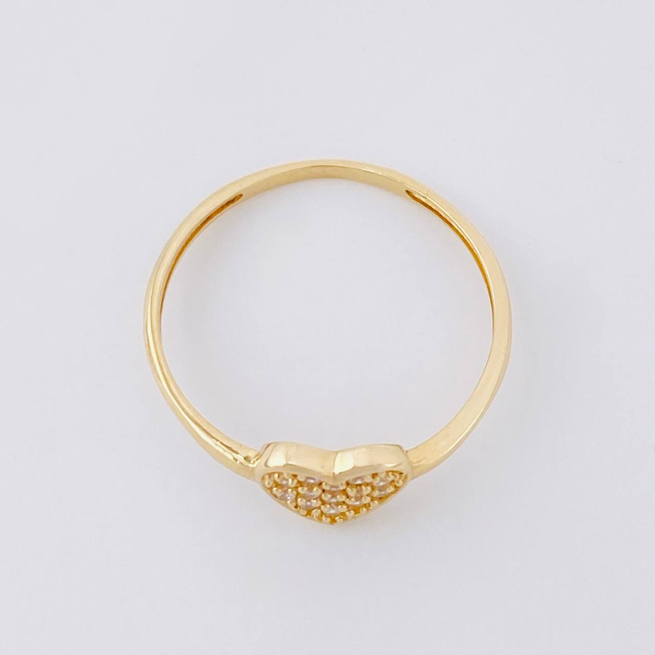 Dense Heart Ring 1g / T5 Yellow Gold 18K