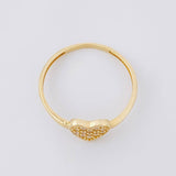 Dense Heart Ring 1g / T5 Yellow Gold 18K