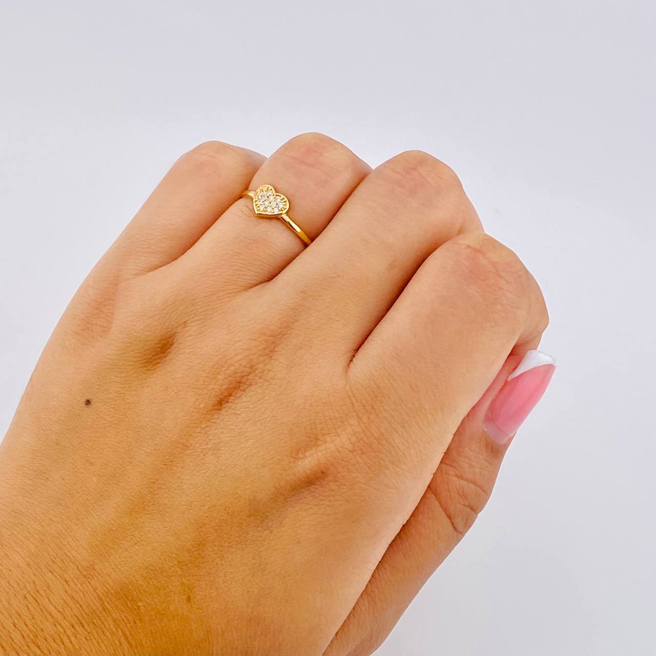 Dense Heart Ring 1g / T5 Yellow Gold 18K