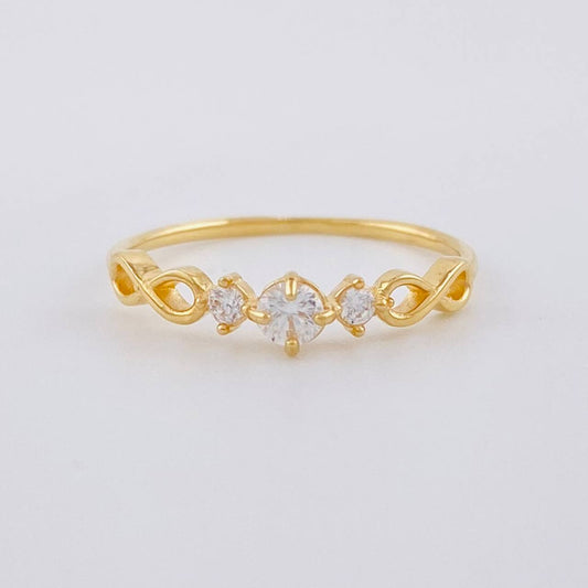 Solitaire Ring Infinites 1g / T5 1/2 Yellow Gold 18K