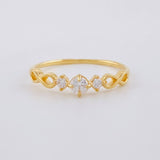 Solitaire Ring Infinites 1g / T5 1/2 Yellow Gold 18K
