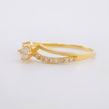 Dense Bows Ring 1.2g / T5 Yellow Gold 18K