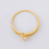 Dense Bows Ring 1.2g / T5 Yellow Gold 18K