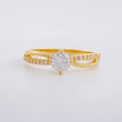 Solitaire Ring Intertwined 2.35g / T7 1/4 Yellow Gold 18K