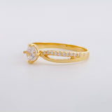 Solitaire Ring Intertwined 2.35g / T7 1/4 Yellow Gold 18K