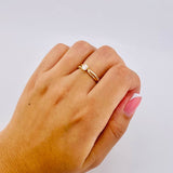 Solitaire Ring Intertwined 2.35g / T7 1/4 Yellow Gold 18K
