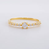 Solitaire Ring Trinity Channel 1.4g / T5 1/2 Yellow Gold 18K