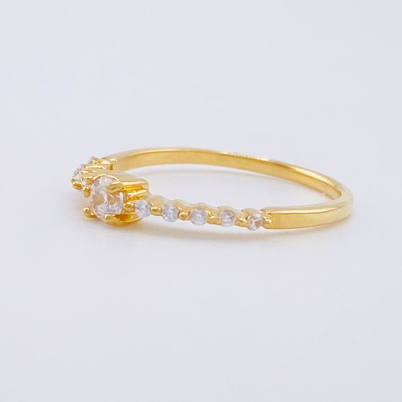 Solitaire Ring Trinity Channel 1.4g / T5 1/2 Yellow Gold 18K