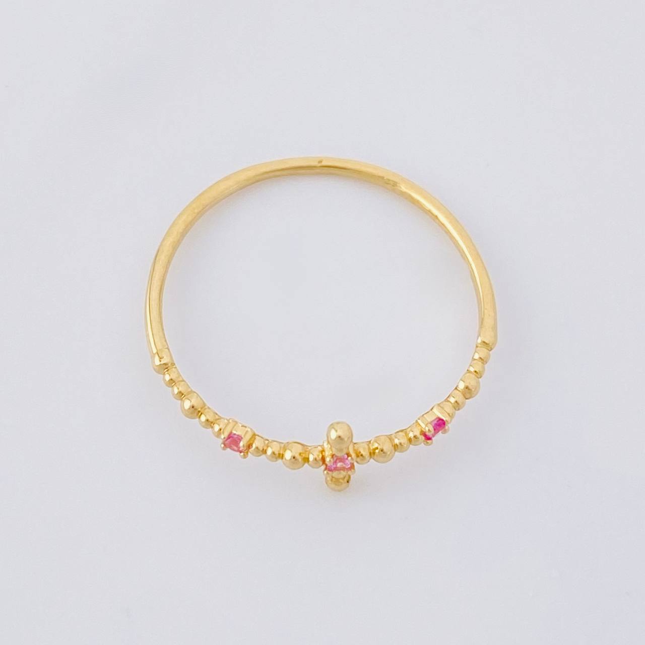 Sphere Cross Ring 0.7g / T6 1/2 Yellow Gold 18K