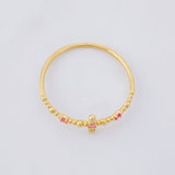 Sphere Cross Ring 0.7g / T6 1/2 Yellow Gold 18K