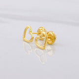 Topos Silueta Corazón 0.65g / in / 6.3mm Oro Amarillo 18K