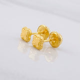 Stud Earrings Clover Diamond Cut 0.4g / in / 4.1mm Yellow Gold 18K