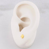 Stud Earrings Clover Diamond Cut 0.4g / in / 4.1mm Yellow Gold 18K