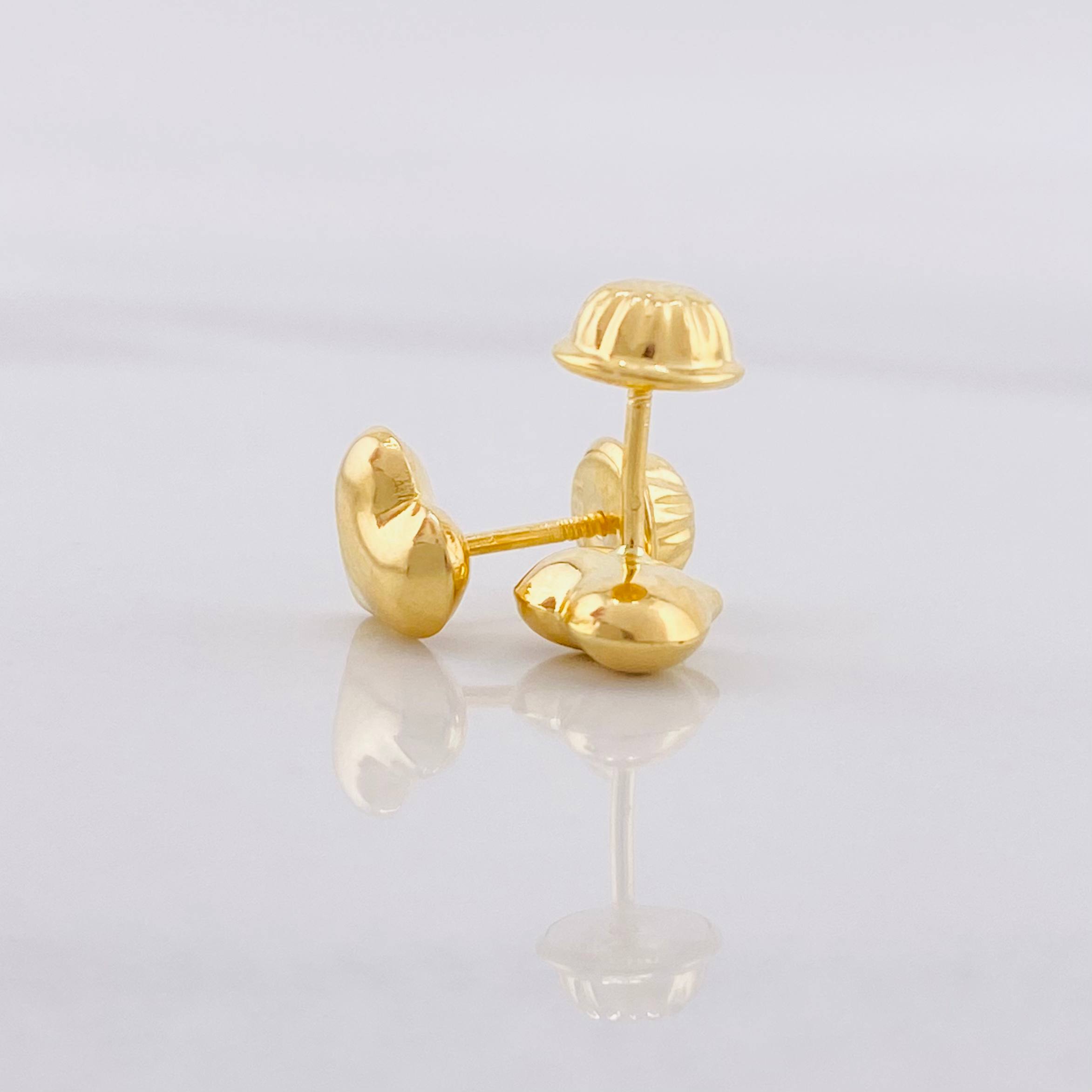 Topos Corazón 0.55g / in / 5.9mm Oro Amarillo 18K