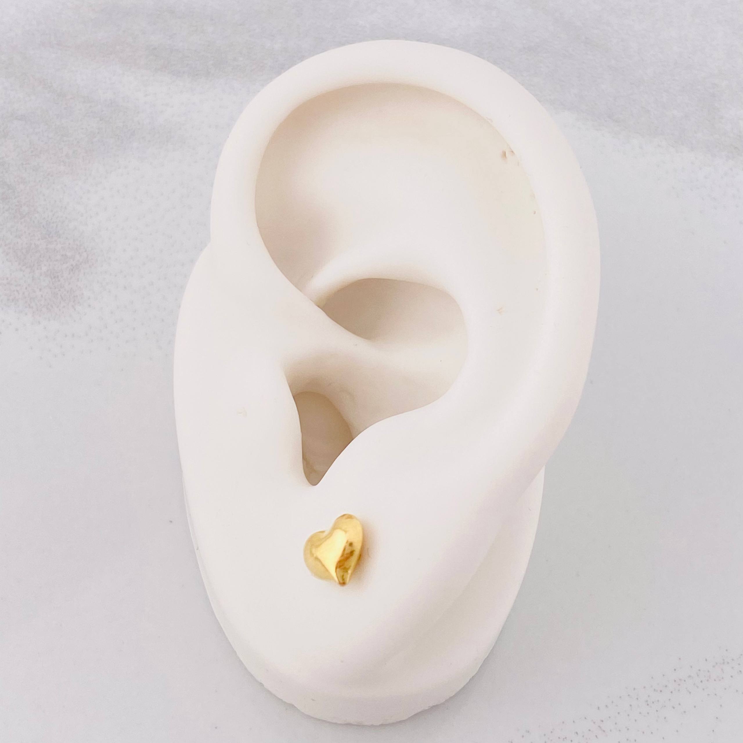 Topos Corazón 0.55g / in / 5.9mm Oro Amarillo 18K