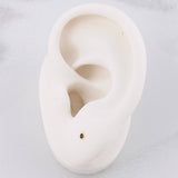 Stud Earrings Bezel 0.35g / in / 1.6mm Yellow Gold 18K