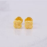 Topos Trébol Diamantado 0.45g / in / 5.2mm Oro Amarillo 18K
