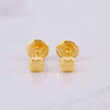 Diamond Cut Clover Stud Earrings 0.35g / in / 3.6mm 18K Yellow Gold