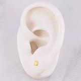 Clover Stud Earrings 0.4g / in / 3.5mm Yellow Gold 18K