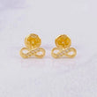 Infinity Stud Earrings 0.75g / in / 3.7mm Yellow Gold 18K