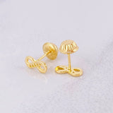 Infinity Stud Earrings 0.75g / in / 3.7mm Yellow Gold 18K