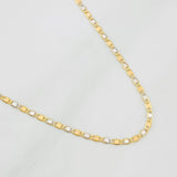 Flat Mariner Chain 2.3g / 24 in / 1.42mm Two-Tone Yellow White Gold 18K