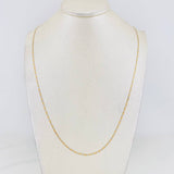 Flat Mariner Chain 2.3g / 24 in / 1.42mm Two-Tone Yellow White Gold 18K