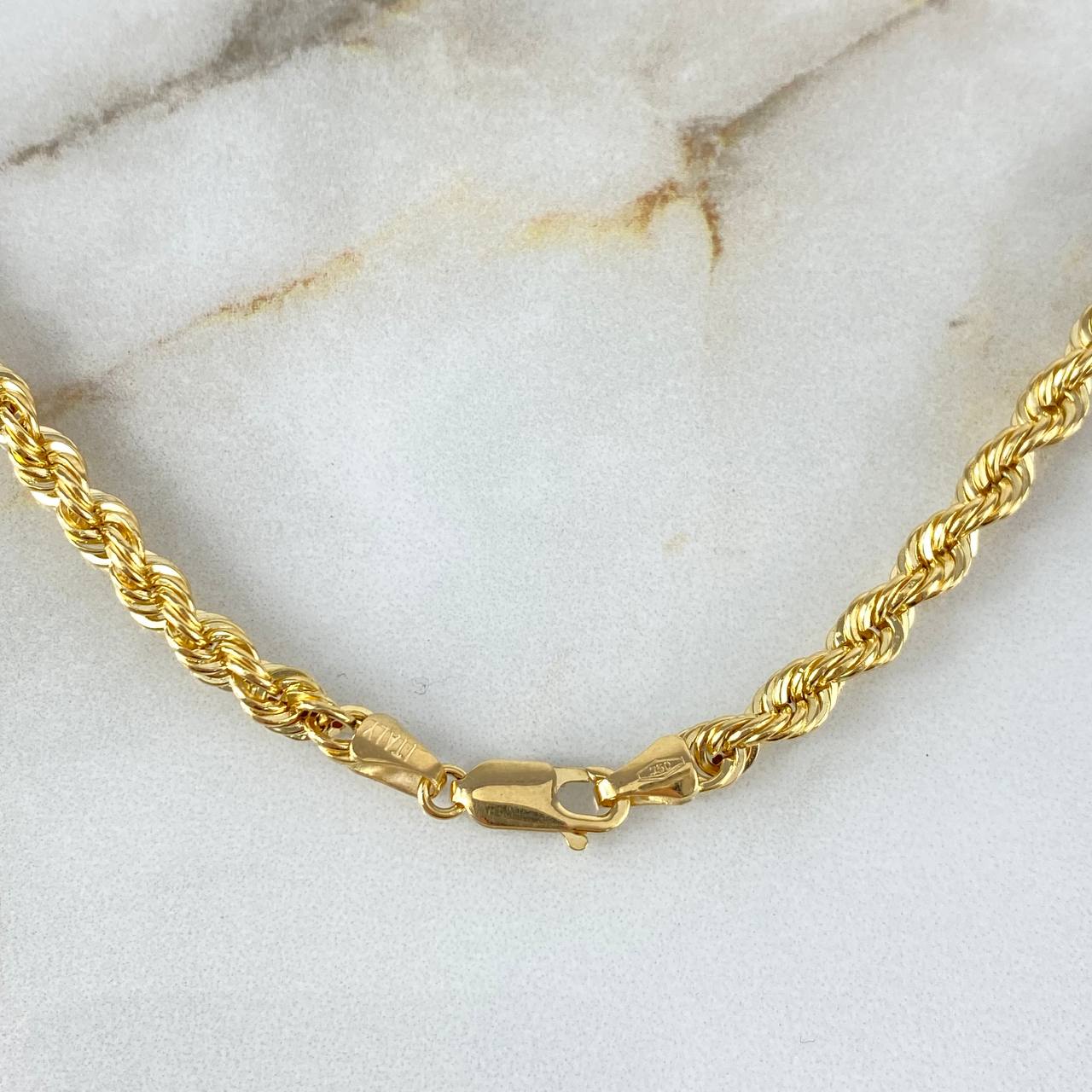 Cadena Lazo 15.05gr / 23 1/2 in / 4.5mm Oro Amarillo +3 18K ©