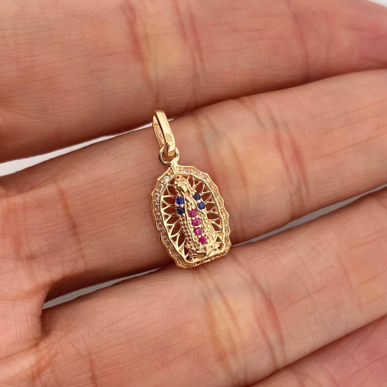 Dije Virgen De Guadalupe 1.25 g / 3/4 in Oro Amarillo 18K