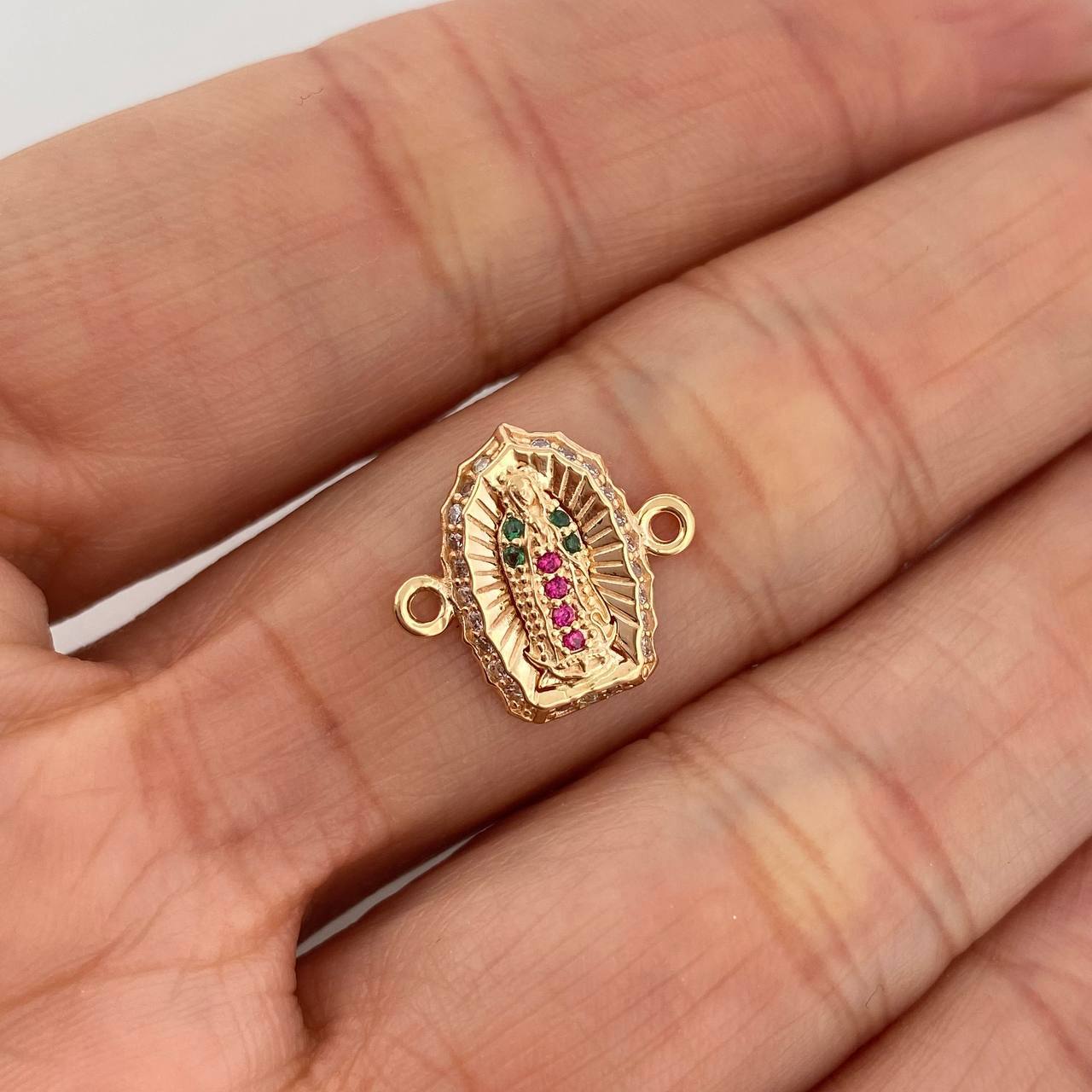 Herraje Virgen De Guadalupe 1.25 g / 1/2 in Oro Amarillo 18K