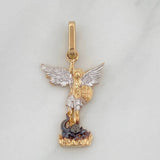 Pendant Saint Michael Archangel 1 g / 1/2 in Three Golds 18K
