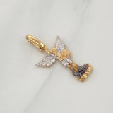 Pendant Saint Michael Archangel 1 g / 1/2 in Three Golds 18K