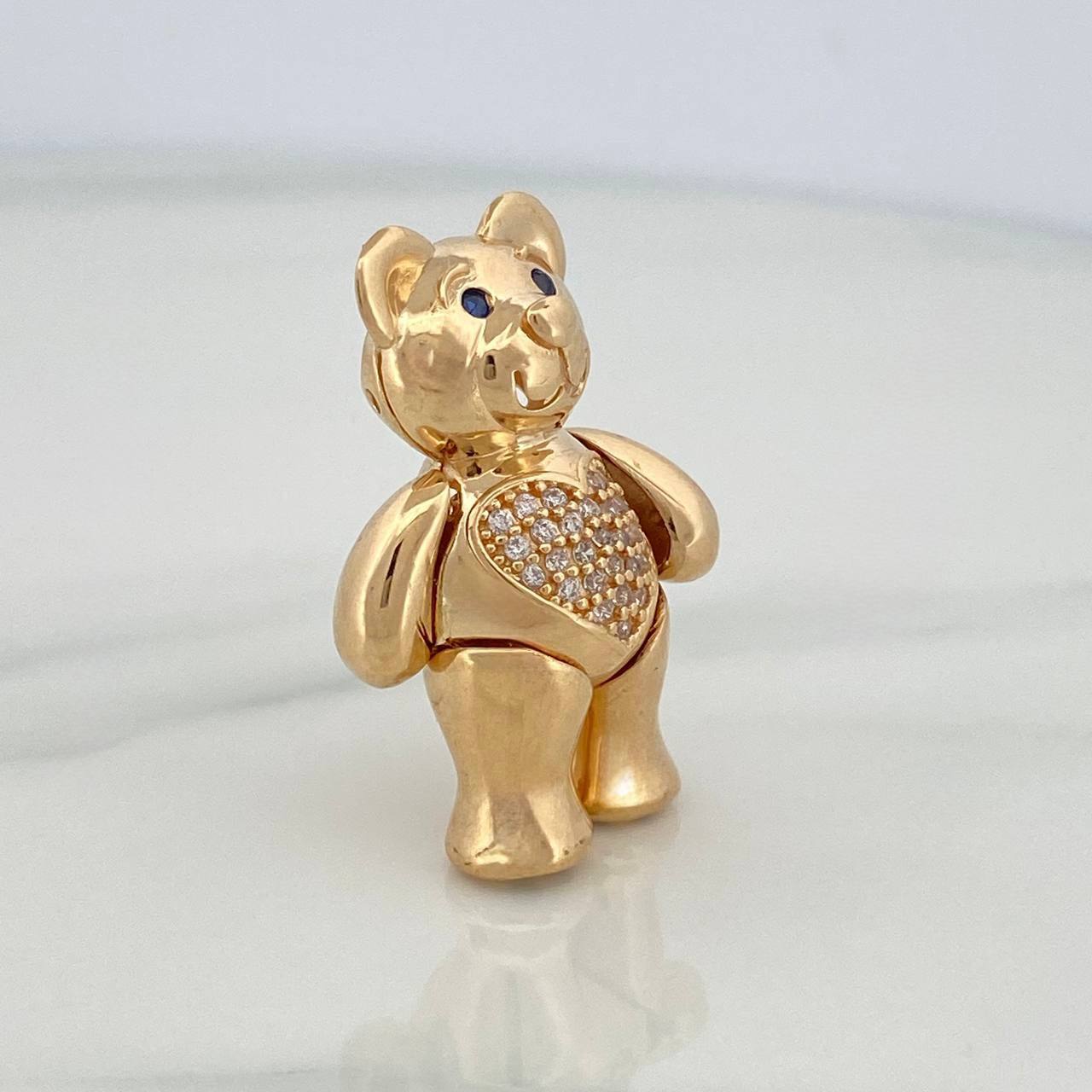 Articulated Bear Pendant 12.35 g / 1 1/4 in Yellow Gold 18K