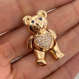 Articulated Bear Pendant 12.35 g / 1 1/4 in Yellow Gold 18K