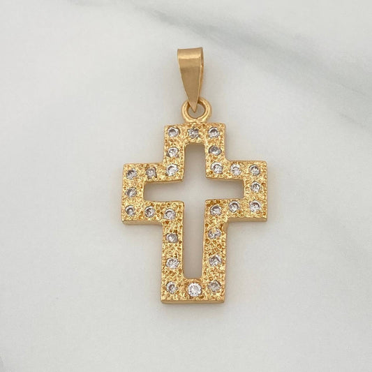 Dije Cruz Silueta 2 g / 1 1/4 in Oro Amarillo 18K