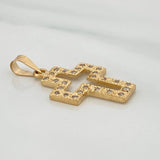 Dije Cruz Silueta 2 g / 1 1/4 in Oro Amarillo 18K