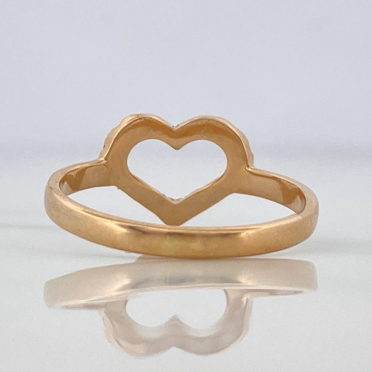 Heart Silhouette Ring 2.45 g / T8 Yellow Gold 18K