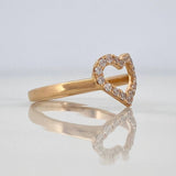 Heart Silhouette Ring 2.45 g / T8 Yellow Gold 18K