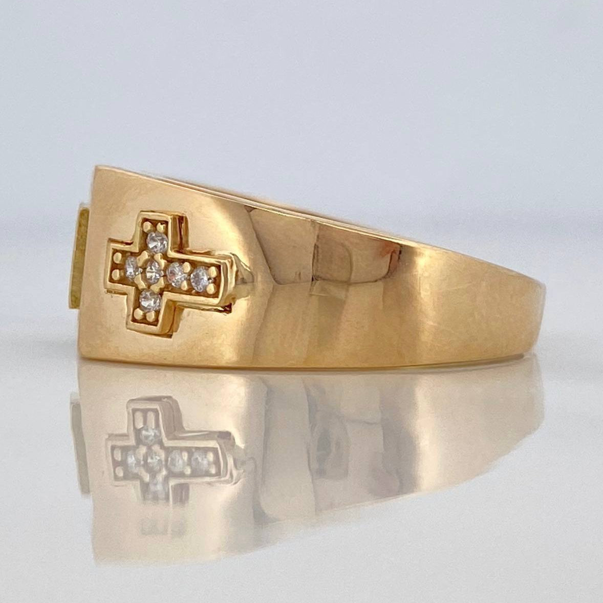 Square Crosses Ring 6.5 g / T11 Yellow Gold 18K