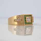 Square Crosses Ring 6.5 g / T11 Yellow Gold 18K