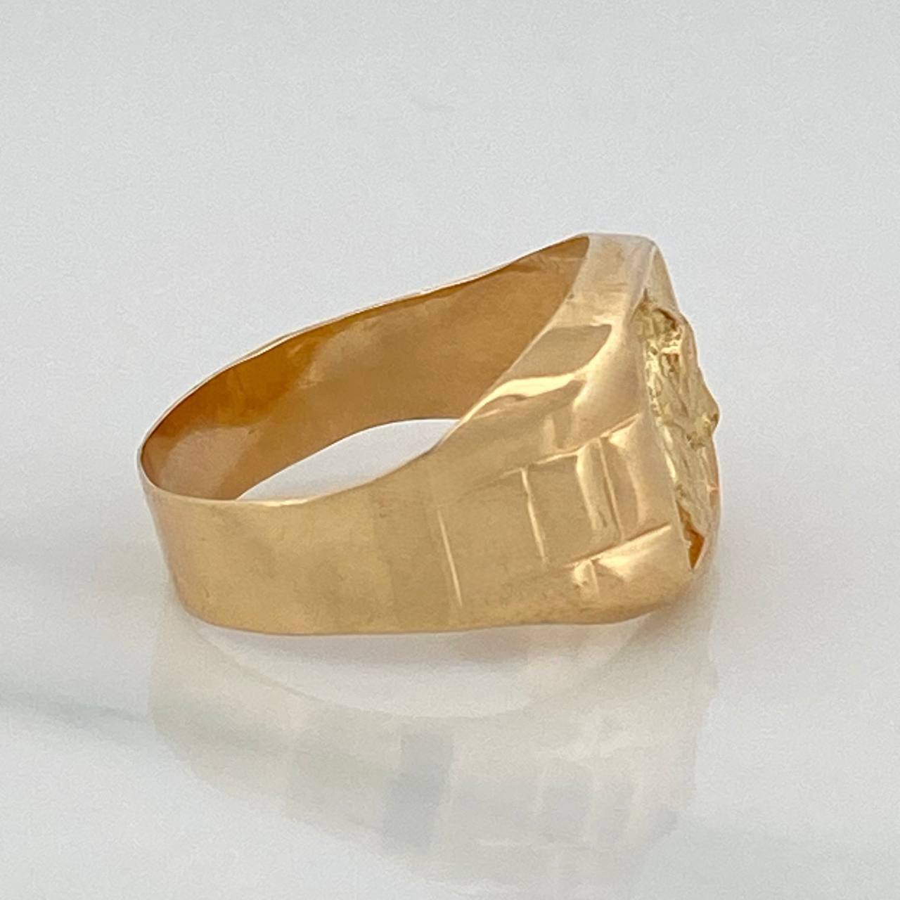 Horse Seal Ring 3.2 g / T8 3/4 Yellow Gold 18K